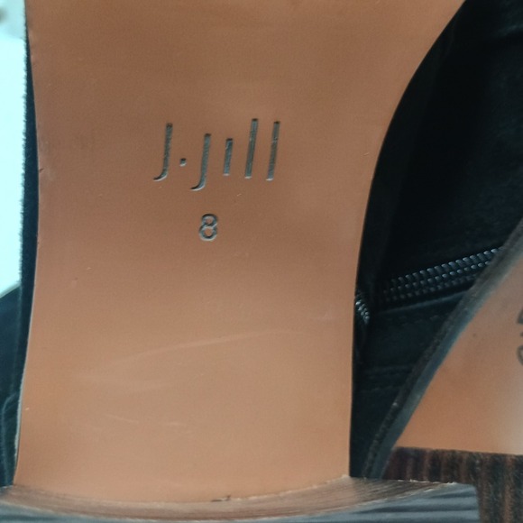 J Jill Black Suede Heel Fall Calf Height Boots Size 8 - Picture 8 of 8